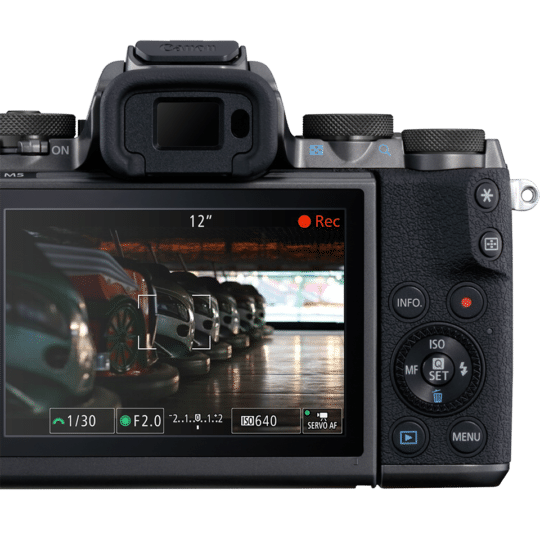 canon eos m5 - back