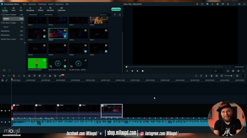 Wondershare Filmora X Beat Erkennung Schnitt miloupd